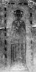 Byschoppesdon brass in the south aisle dated 1414.