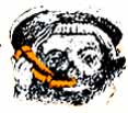 This is a face in one of the corbels. What is it doing?